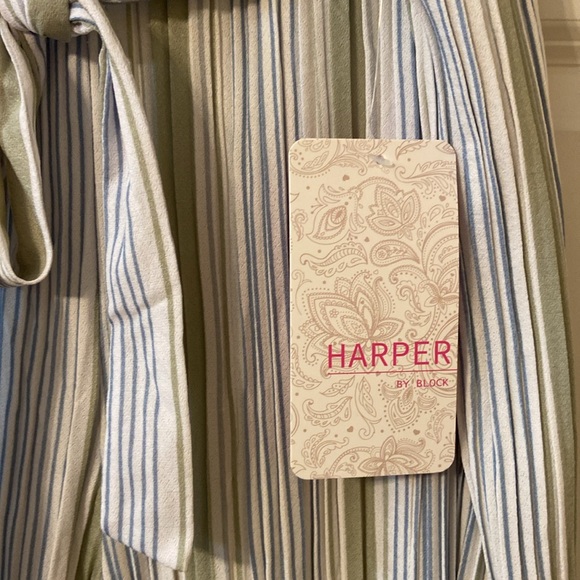 006 NWT 1X Harper by Block Striped Wide Leg Pants - Picture 5 of 9